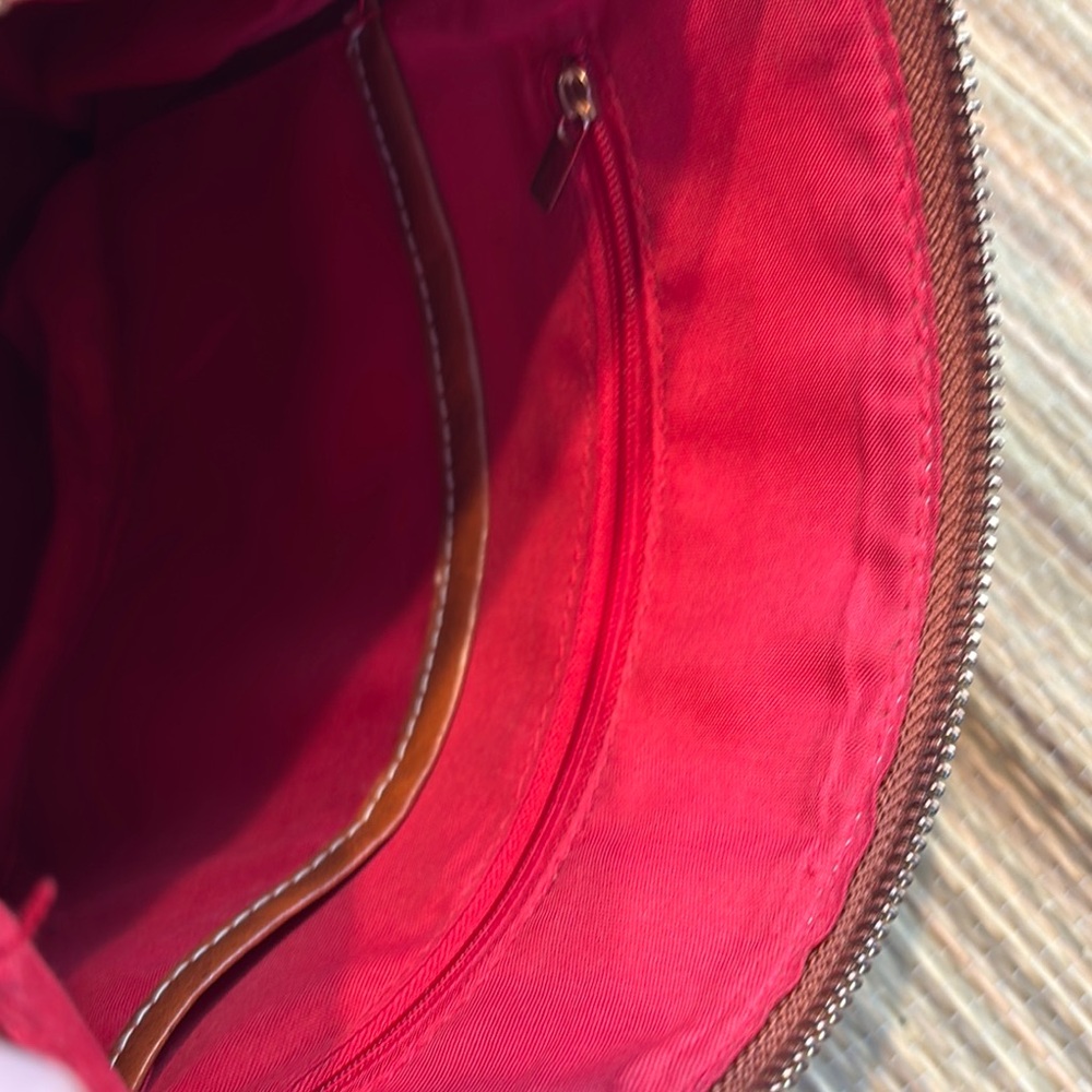 Dooney & Bourke Navy and Brown Crossbody Bag - Picture 2 of 7